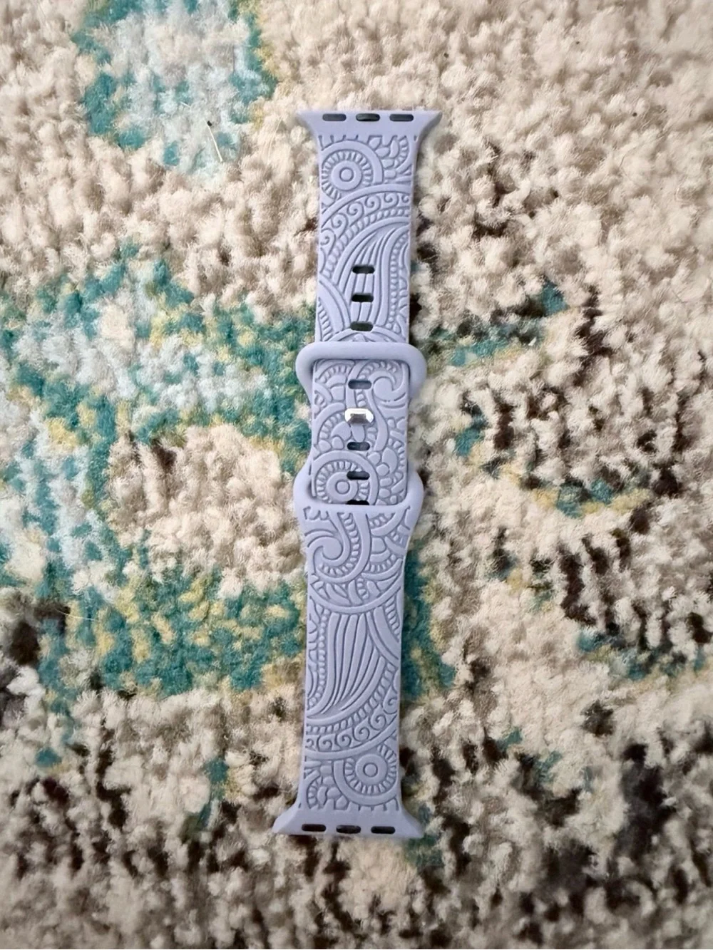 Engraved Silicone Watch Band — Slate Gray